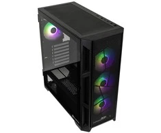 Raijintek PONOS Ultra Mesh Midi-Tower, Tempered Glass - juodas