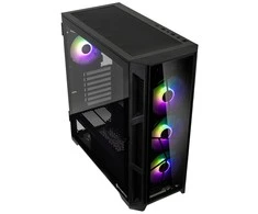 Raijintek PONOS Ultra Midi-Tower, Tempered Glass - juodas