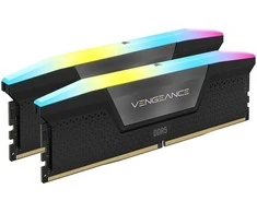 RAM CORSAIR VENGEANCE RGB 64GB 2x32GB DDR5 6000MT/s DIMM Be buferio 30-36-36-76 Std PMIC XMP 3.0 Juodas Heatspreader RGB LED 1.4V