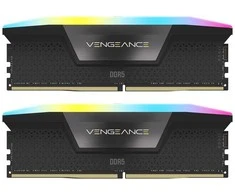 RAM CORSAIR VENGEANCE RGB 32GB 2x16GB DDR5 6000MT/s DIMM Nebuferinis 30-36-36-76 Std PMIC XMP 3.0 Juodas Heatspreader 1.4V