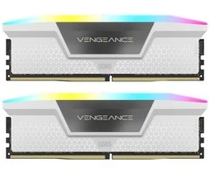 RAM CORSAIR DDR5 6000MT/s 32GB 2x16GB DIMM Unbuffered 36-44-44-96 Std PMIC XMP 3.0 VENGEANCE RGB DDR5 Baltas Heatspreader Juodas PCB 1.4V