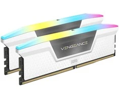 RAM CORSAIR DDR5 6000MT/s 32GB 2x16GB DIMM Unbuffered 36-44-44-96 Std PMIC XMP 3.0 VENGEANCE RGB DDR5 Baltas Heatspreader Juodas PCB 1.4V