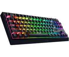 Klaviatūra Razer Gamingowa belaidė BlackWidow V4 Tenkeyless HyperSpeed, RGB - oranžinis dotykowe Switches, ISO (DE) (RZ03-05480400-R3G1)