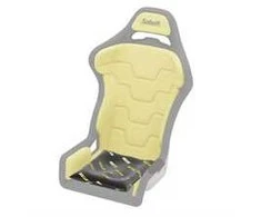 Sabelt Sim Racing Sabelt Sim Foam Pro Kit Seat, Sitzkissen, formstabil, ergonomisch, 40x50 cm - juodas