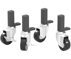 4smarts Sabelt Wheels Kit kółka do dużych obciążeń do symulatora wyścigowego juoda komplektas 4