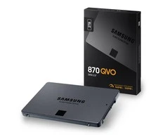 Kietasis diskas SSD SAMSUNG 870 QVO 2TB/SATA 3.0/Rašymo greitis 530 MBytes/sec/Skaitymo greitis 560 MBytes/sec/TBW 720 TB/MTBF 1500000 hours/MZ-77Q2T0BW