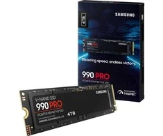 Kietasis diskas Samsung 990 PRO, 4000 GB, SSD form factor M.2 2280, SSD sąsaja NVMe, Skaitymo greitis 7450 MB/s, Rašymo greitis 6900 MB/s