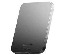 SHARGE AeroMag Air Powerbank, 15W Qi2, 20W USB-C - 5.000mAh, juodas