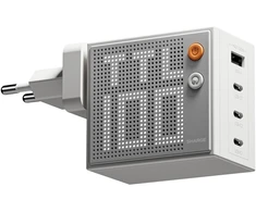 SHARGE Pixel 100 GaN Charger, 100W, 3x USB-C, 1x USB-A - baltas