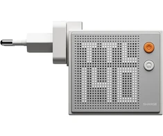 SHARGE Pixel 140 GaN Charger, 140W, 3x USB-C, Dot Matrix Ekranas - baltas