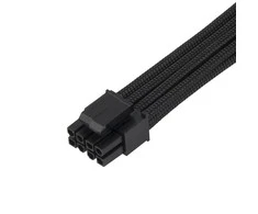 SilverStone EPS 8-pin to EPS/ATX 4+4-pin cable, 300mm – juodas