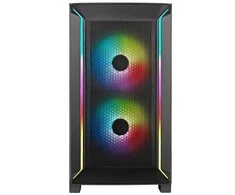 „SilverStone FARA 312 Micro–ATX“ korpusas, grūdintas stiklas – juoda