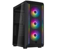 „SilverStone Fara 511Z Midi–Tower“, grūdintas stiklas – juoda