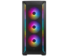 „SilverStone Fara 511Z Midi–Tower“, grūdintas stiklas – juoda