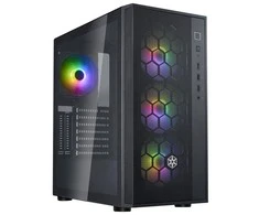 „SilverStone Fara R1 PRO V2 Midi–Tower“, grūdintas stiklas – juoda