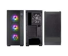 „SilverStone Fara R1 PRO V2 Midi–Tower“, grūdintas stiklas – juoda