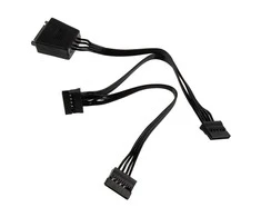 SilverStone SATA 15 kontaktų - SATA 15 kontaktų x3, 1,8m, Juoda (SST-CP06-L)