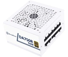 SilverStone SST-DA750R-GMA-WWW, PC-power supply - baltas, 1x 12-Pin ATX3.0, 4x PCIe, cable-Management, 750 Watt