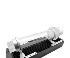 Singularity Computers Protium Reservoir 250mm – Acrylic, frosted, sidabrinis