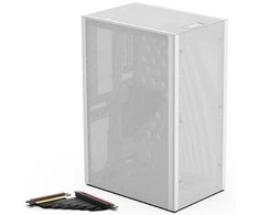 Ssupd Meshlicious Full Mesh PCIE 4.0 Edition Mini-ITX kompiuterio korpusas – baltos spalvos