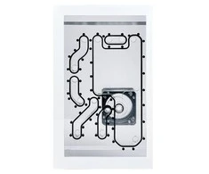 Stealkey Customs Lian Li O11D Mini Front MK2 D5 Distroplate - akrilinis - baltas