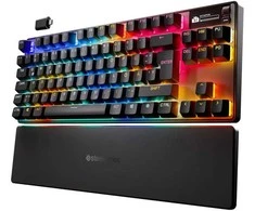 SteelSeries Apex Pro TKL Gen 3 Wireless Gaming-klaviatūra, TKL-klaviatūra (80 %), OLED-Ekranas, OmniPoint 3.0 Switches, RGB ISO (DE)