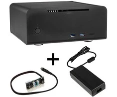 Streacom ST-FC8B Alpha Optical Fanless HTPC-Gehäuse + 120-Watt-įkroviklis