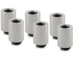 Thermal Grizzly DeltaMate Extender Fitting – MF28, Gloss nickel, 6er-Pack