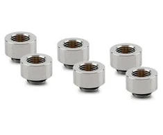 Thermal Grizzly DeltaMate Extender Fitting – MF10, Gloss nickel, 6er-Pack