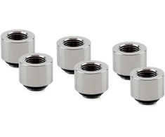 Thermal Grizzly DeltaMate Extender Fitting – MF14, Gloss nickel, 6er-Pack