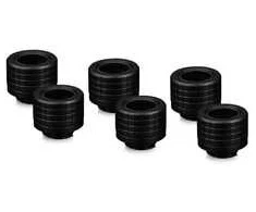 Thermal Grizzly DeltaMate Fitting, Brass, G1/4” Thread – Juodas, HT14, Pack of 6