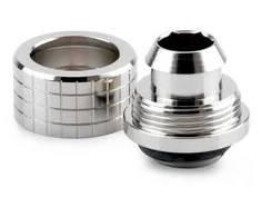 Thermal Grizzly DeltaMate Kompressions-Fitting, Messing – Gloss Nickel, ST13, 6er-Pack