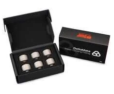 Thermal Grizzly DeltaMate Compression Fitting, Brass, G1/4” Thread – Nickel, ST13, Pack of 6