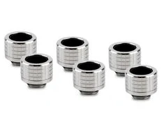 Thermal Grizzly DeltaMate Kompressions-Fitting, Messing – Gloss Nickel, HT14, 6er-Pack