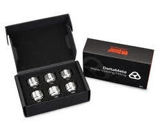 Thermal Grizzly DeltaMate Kompressions-Fitting, Messing – Gloss Nickel, HT16, 6er-Pack
