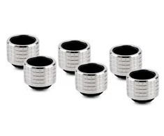 Thermal Grizzly DeltaMate Kompressions-Fitting, Messing – Gloss Nickel, HT16, 6er-Pack