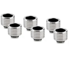Thermal Grizzly DeltaMate Kompressions-Fitting, Messing – Gloss Nickel, HT14, 6er-Pack