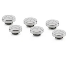 Thermal Grizzly DeltaMate Plug Verschlussstopfen, Messing - Gloss Nickel, 6er-Pack
