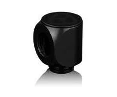 Thermal Grizzly DeltaMate Rotary Fitting – 90°, juodas, pack of 6
