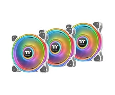 Ventiliatorius Thermaltake Riing Quad 12 RGB TT Premium Edition 3 pakuotės + HUB baltas (CL-F100-PL12SW-A)