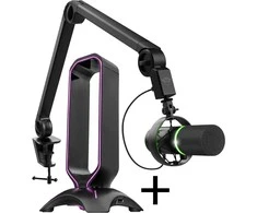 Trust GXT 265 Cintar Kopfhörerständer + GXT 255+ ONYX Professionelles Mikrofonas mit Arm