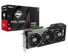 Vaizdo plokštė ASRock Radeon RX 9070 XT Steel Legend Dark 16GB Grafikkarte, 16384 MB GDDR6