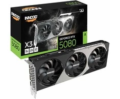 Vaizdo plokštė INNO3D NVIDIA GEFORCE RTX 5080 X3 16GB GDDR7 256bit, 2617 MHz / 30Gbps, 3x DP, 1x HDMI, 3 fan, 2 slot