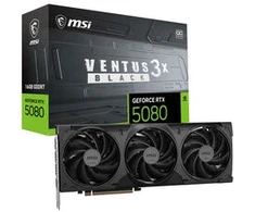 Vaizdo plokštė MSI GeForce RTX 5080 16G VENTUS 3X OC Juodas, 16384 MB GDDR7