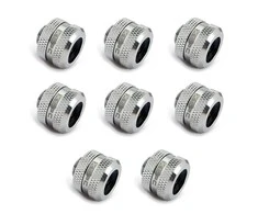 XSPC fitting G1/4″ to 14mm hard tube, chrome – 8 pieces