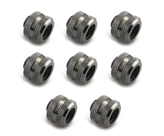 XSPC fitting G1/4″ to 14mm hard tube, juodas chrome – 8 pieces