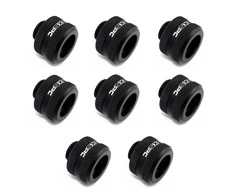 XSPC fitting G1/4″ to 14mm hard tube, juodas matte – 8 pieces