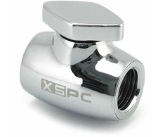XSPC G1/4 Ball Valve – Brass, Sidabrinis-Chrome