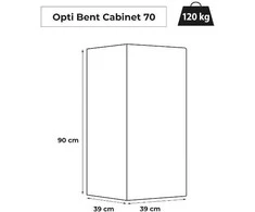 Aquael Optibent 70 balta spintelė 39x39x90cm