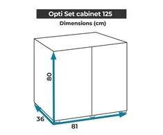 Aquael spintelė optiset 125 balta 80x36x80cm